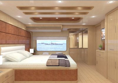155 feet yacht bedroom