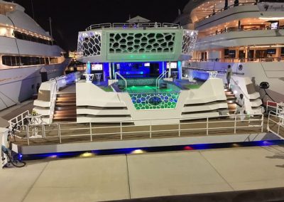 mega yacht dinner